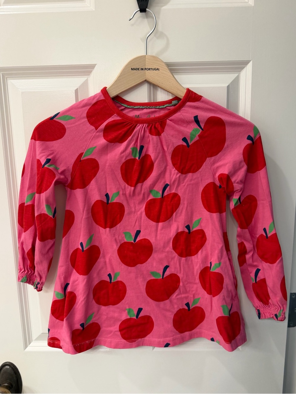 Mini Boden Pink Apple Print Tunic
